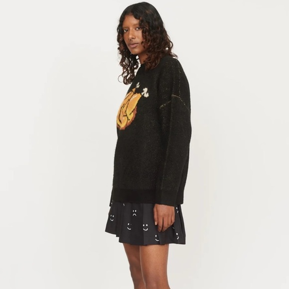 Lazy Oaf Black Roast Turkey Jumper Sweater Size Small NWT New - Picture 2 of 15